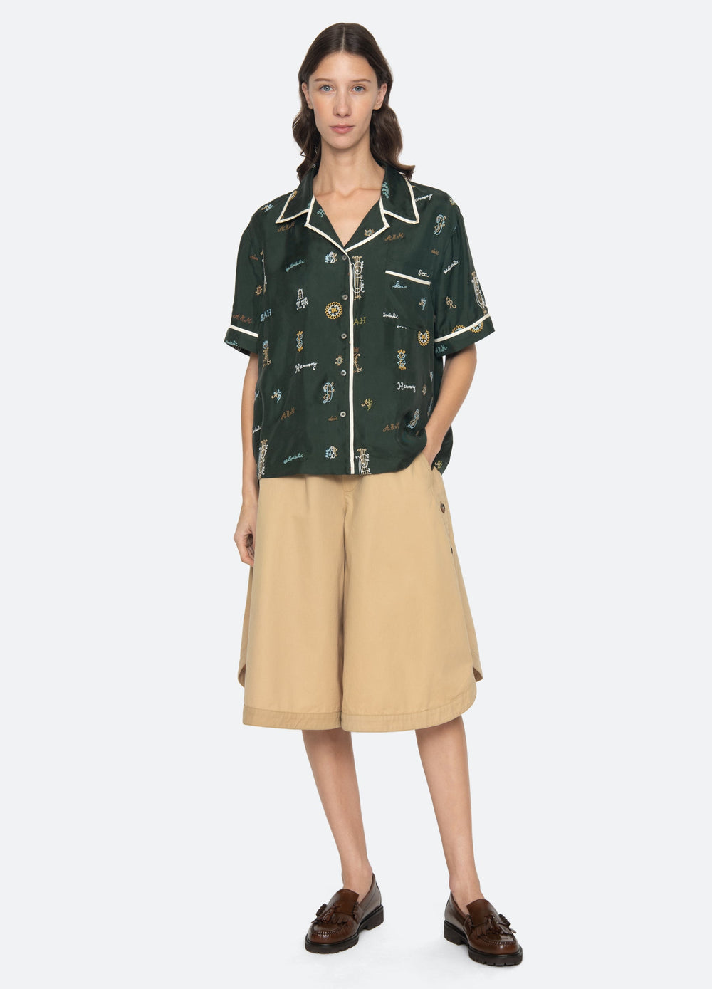 Juliet S/S Top Green / Sea New York Sale