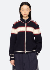 Hester Zip Cardigan Multi / Sea New York
