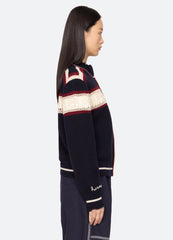 Hester Zip Cardigan Multi / Sea New York