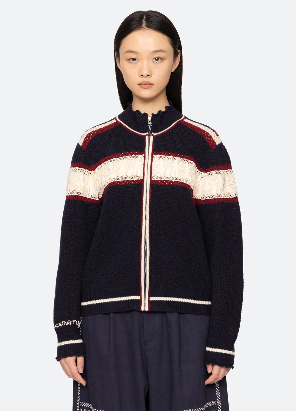 Hester Zip Cardigan Multi / Sea New York
