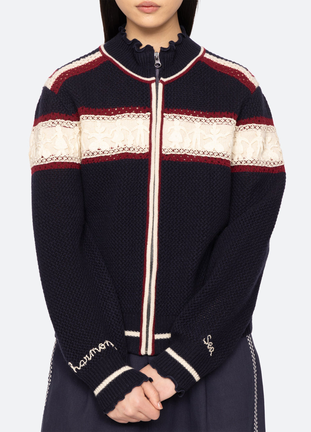 Hester Zip Cardigan Multi / Sea New York