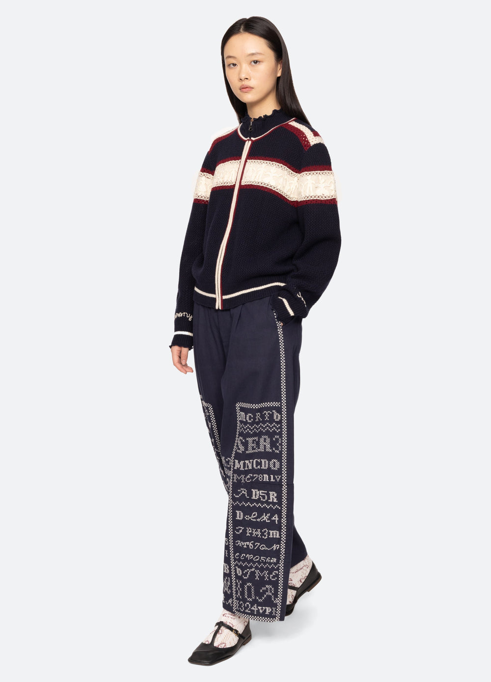 Hester Zip Cardigan Multi / Sea New York