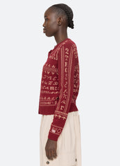 Kit Cardigan Burgundy / Sea New York Discount