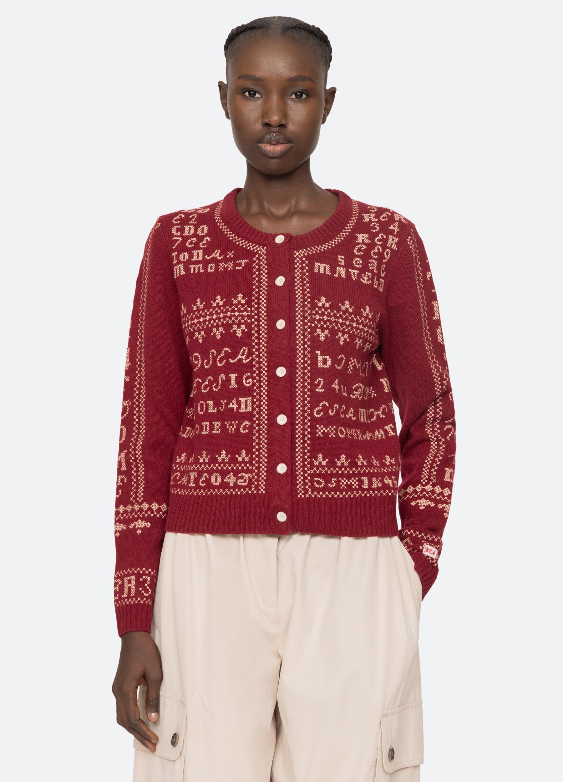 Kit Cardigan Burgundy / Sea New York Sale