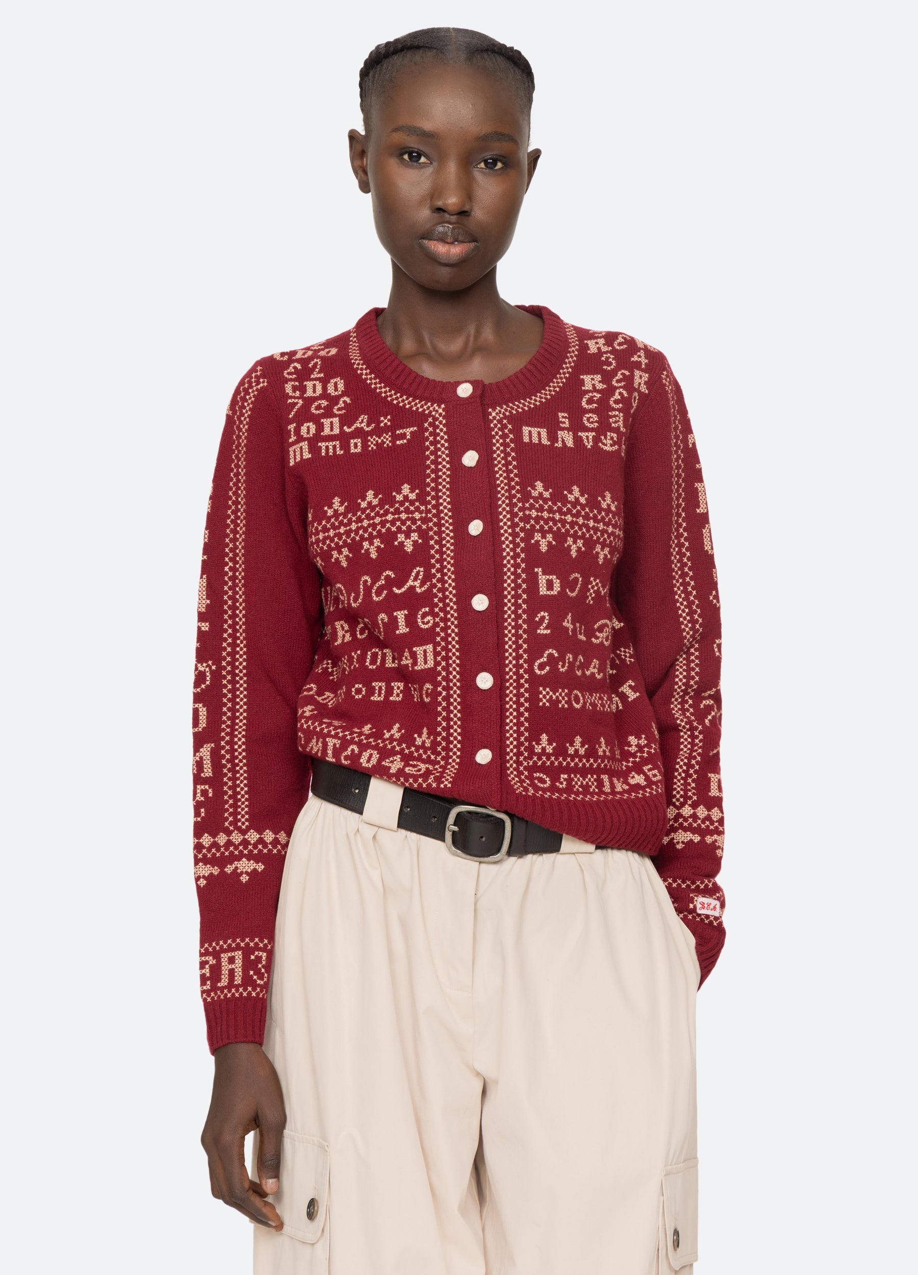 Kit Cardigan Burgundy / Sea New York Sale