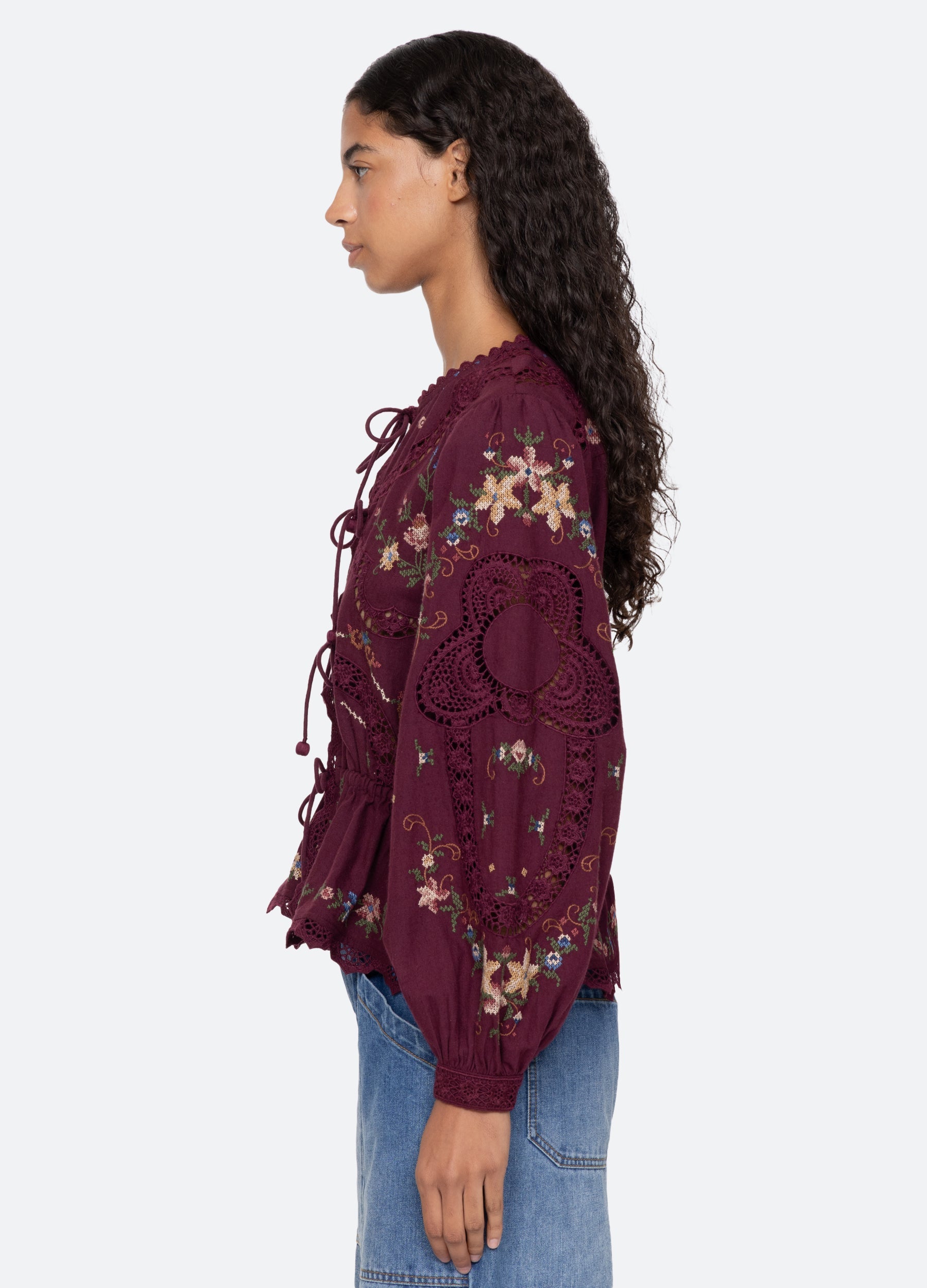 Edwina L/S Top Navy / Sea New York Near me