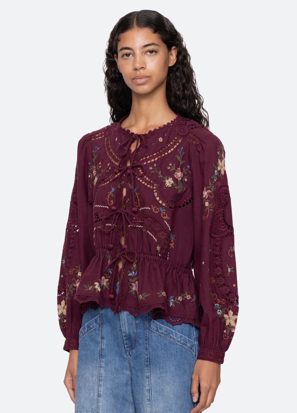 Edwina L/S Top Navy / Sea New York Near me