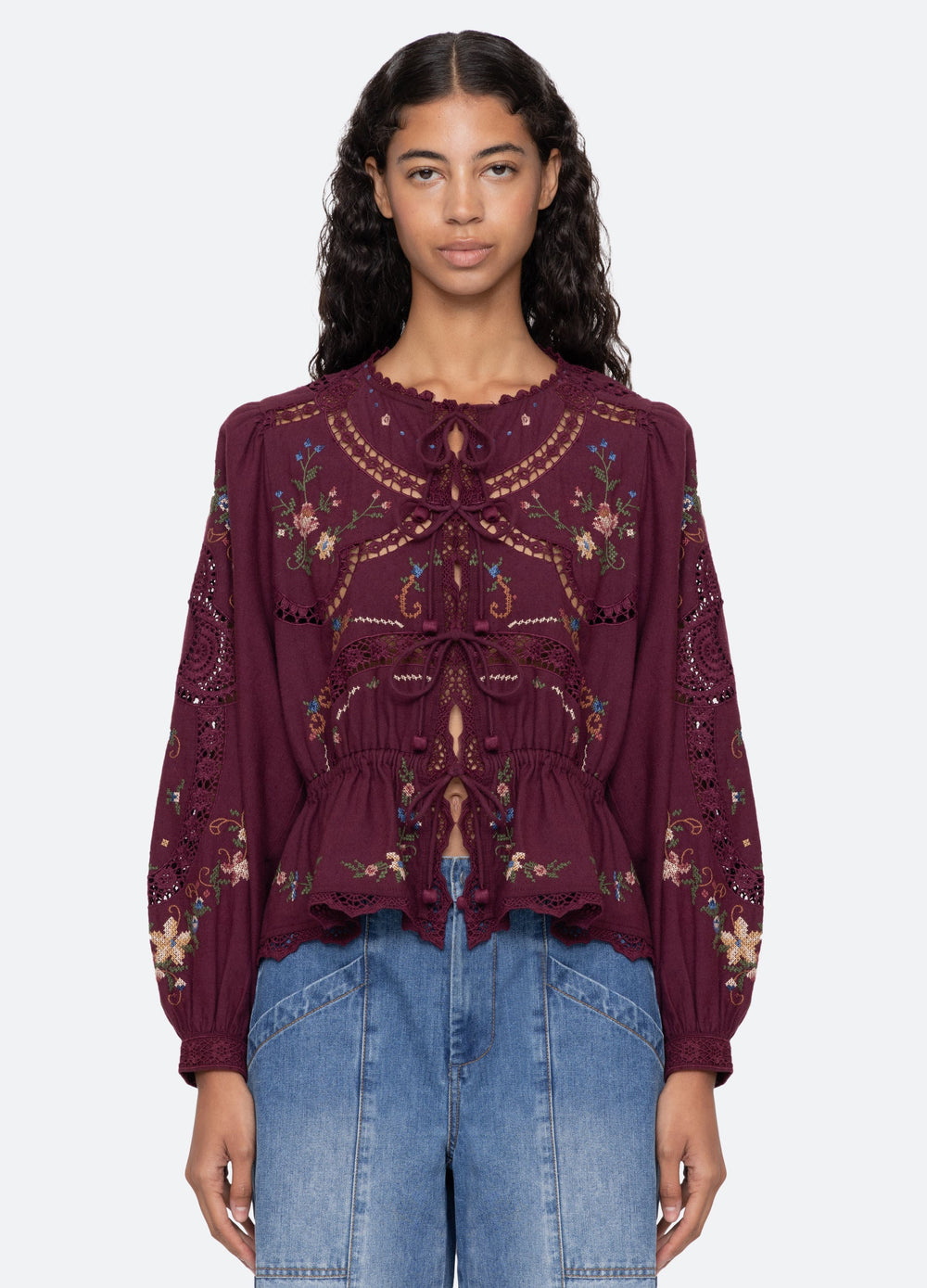 Edwina L/S Top Navy / Sea New York Near me
