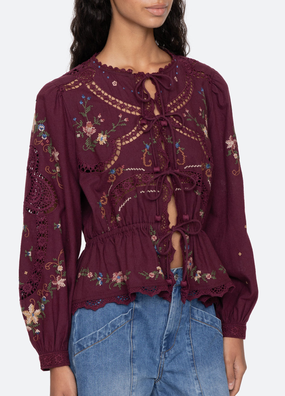 Edwina L/S Top Navy / Sea New York Near me