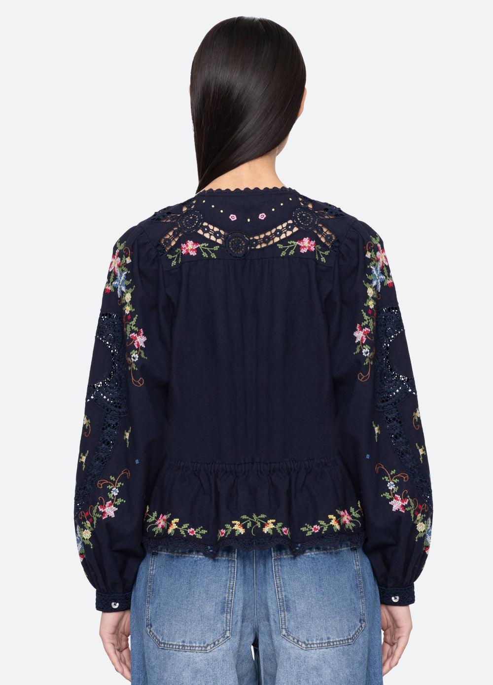 Edwina L/S Top Navy / Sea New York Near me