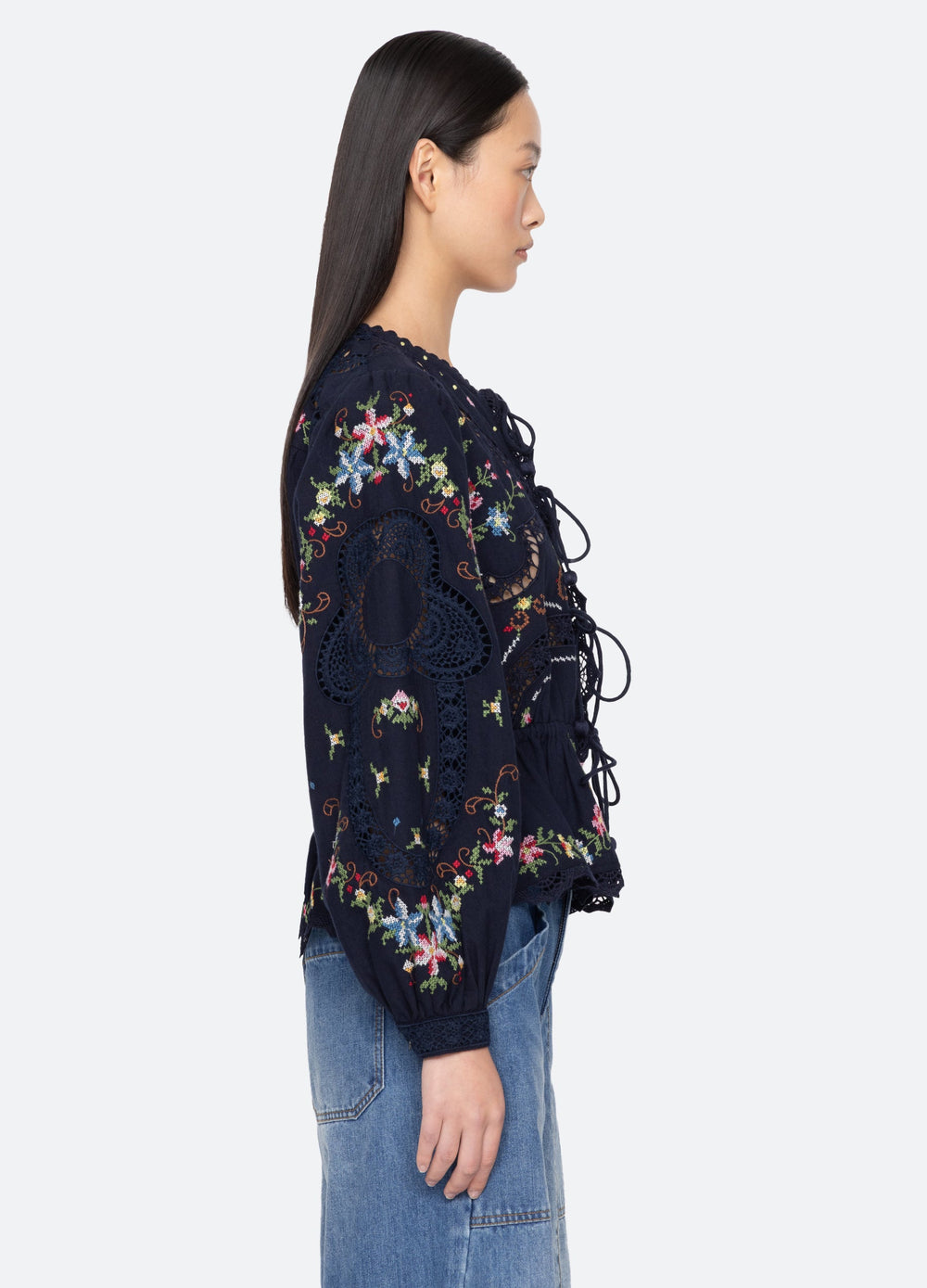 Edwina L/S Top Navy / Sea New York Near me