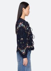 Edwina L/S Top Navy / Sea New York Near me