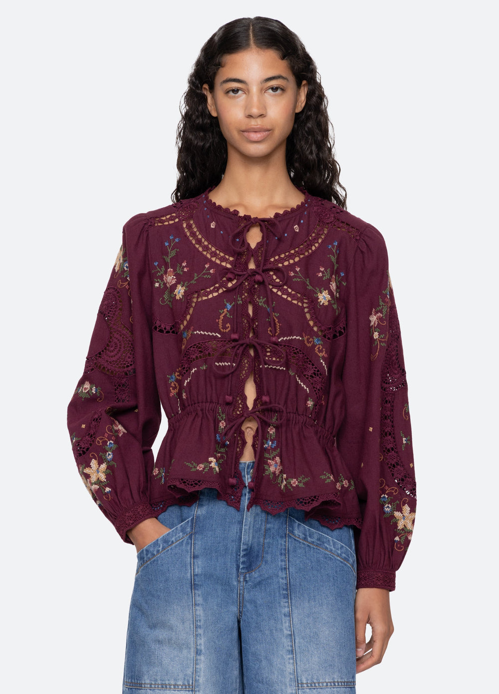 Edwina L/S Top Navy / Sea New York Near me