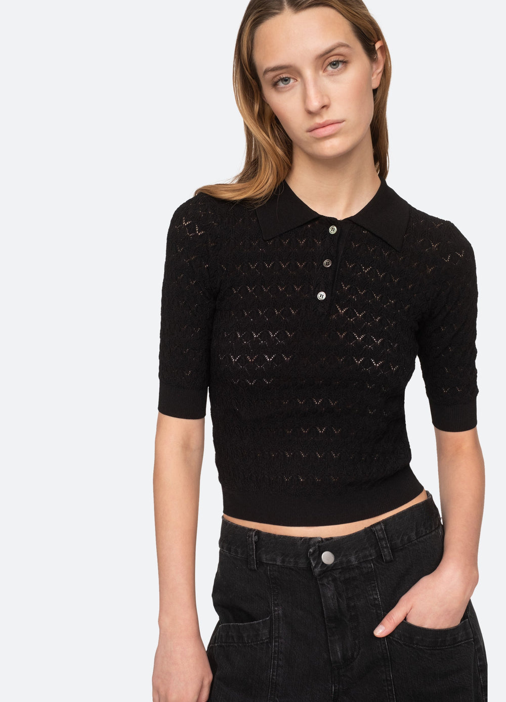 Rue Polo Sweater Black / Sea New York Outlet