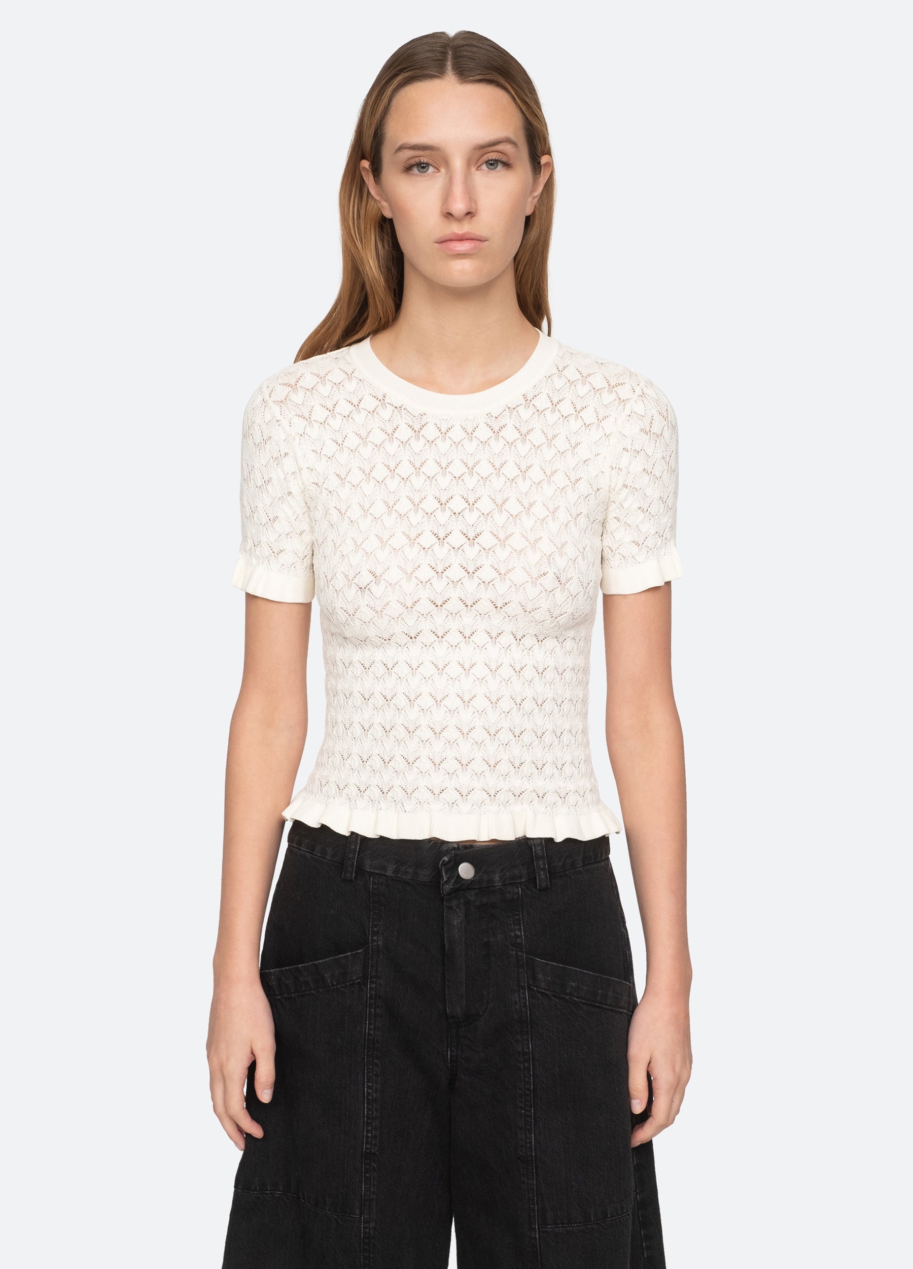 Rue S/S Sweater Black / Sea New York For Sale