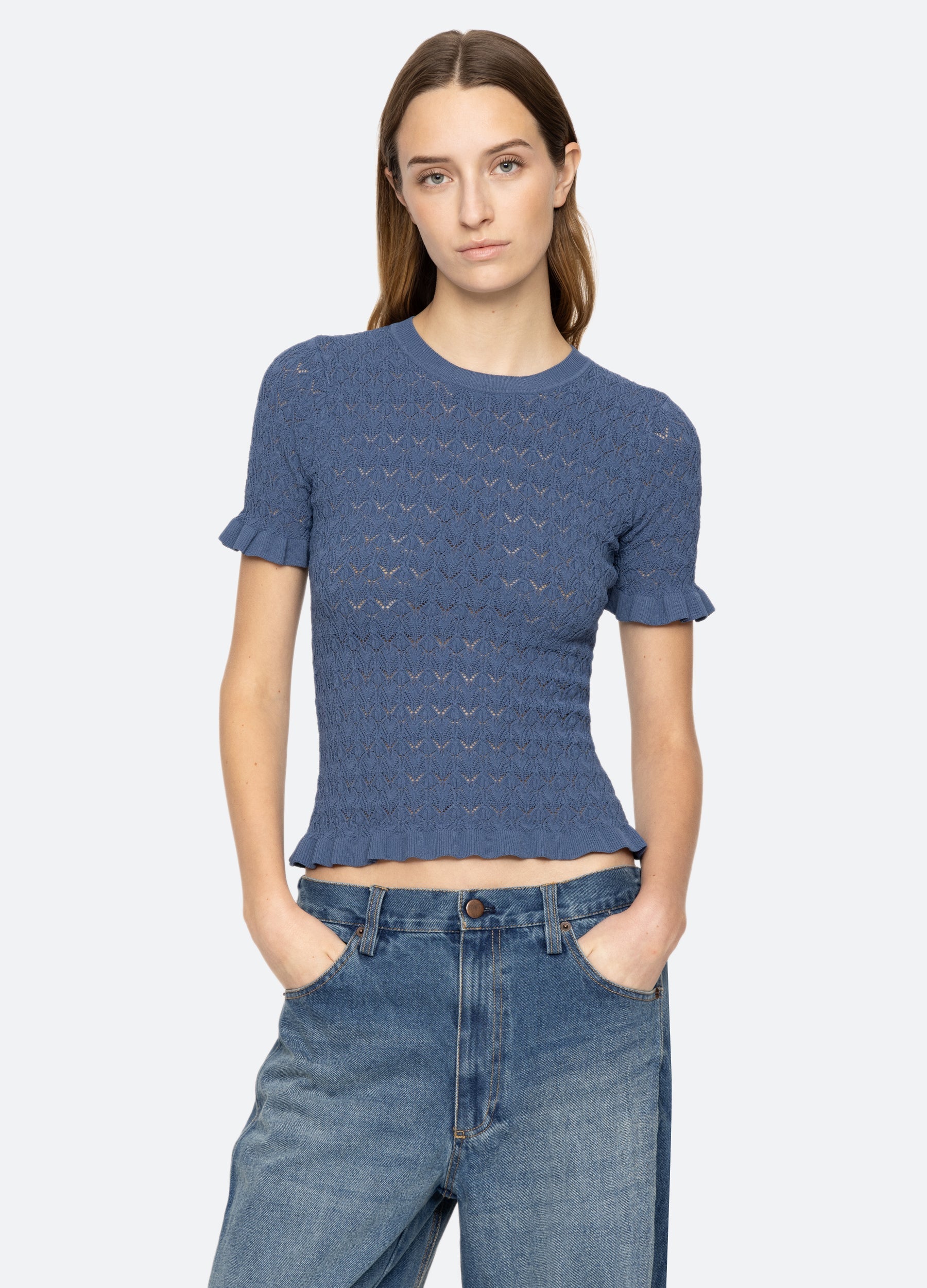 Rue S/S Sweater Black / Sea New York For Sale