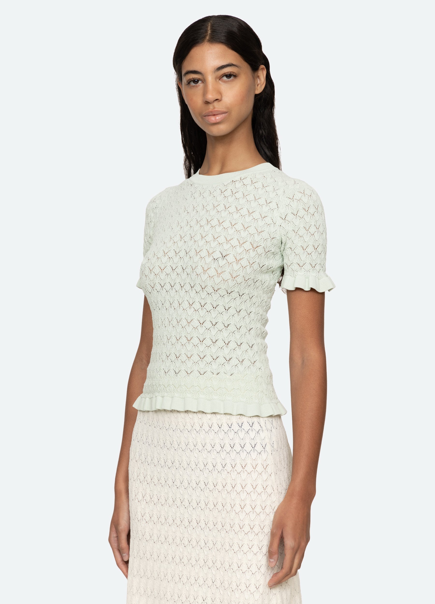 Rue S/S Sweater Black / Sea New York