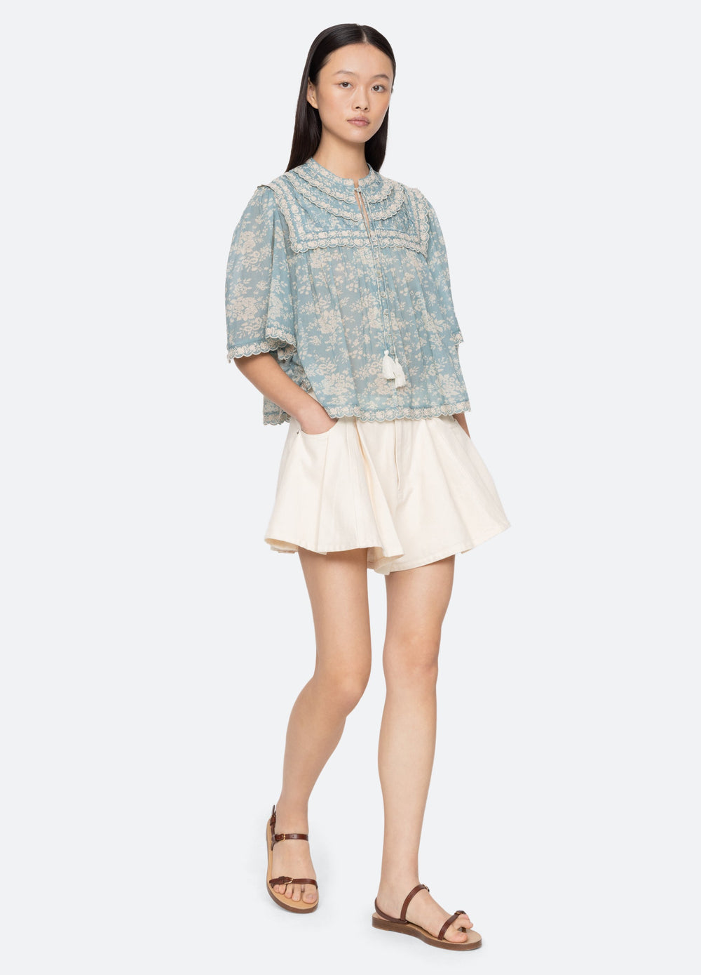 Stasia Shorts Blue / Sea New York Online