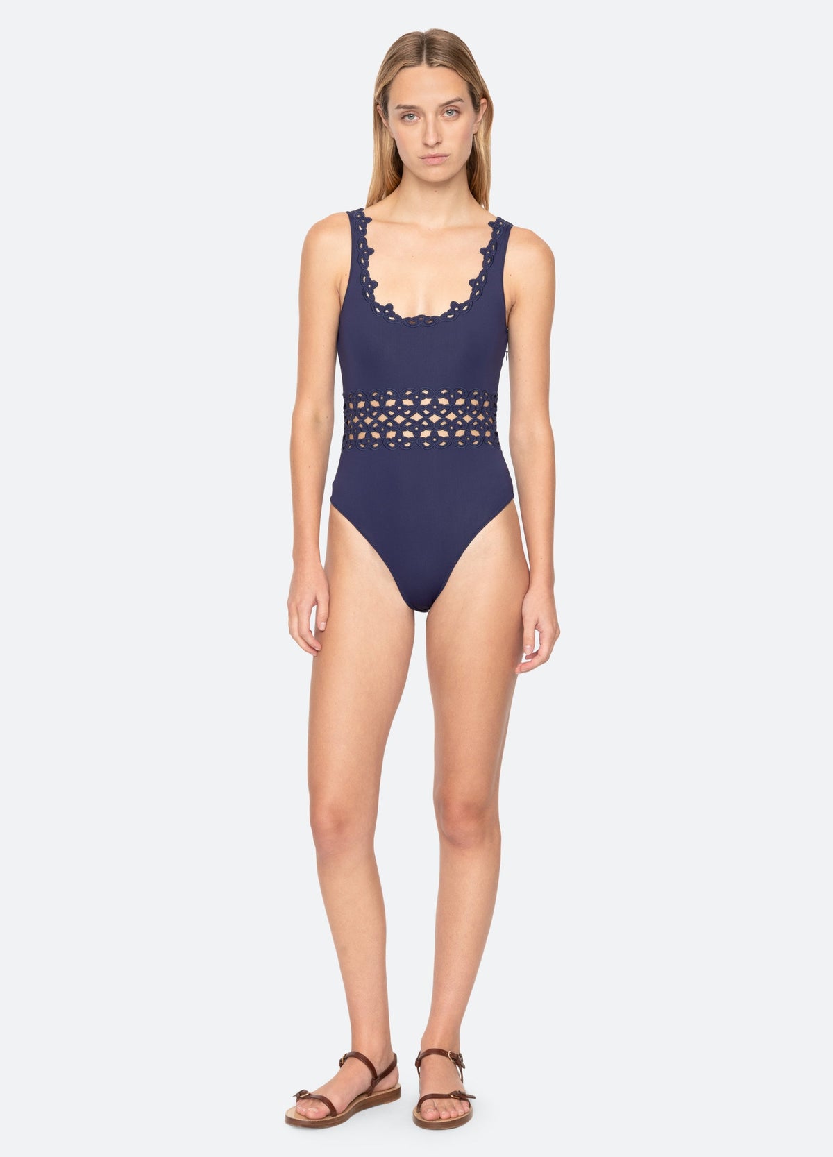 Leila One Piece Navy / Sea New York For Sale