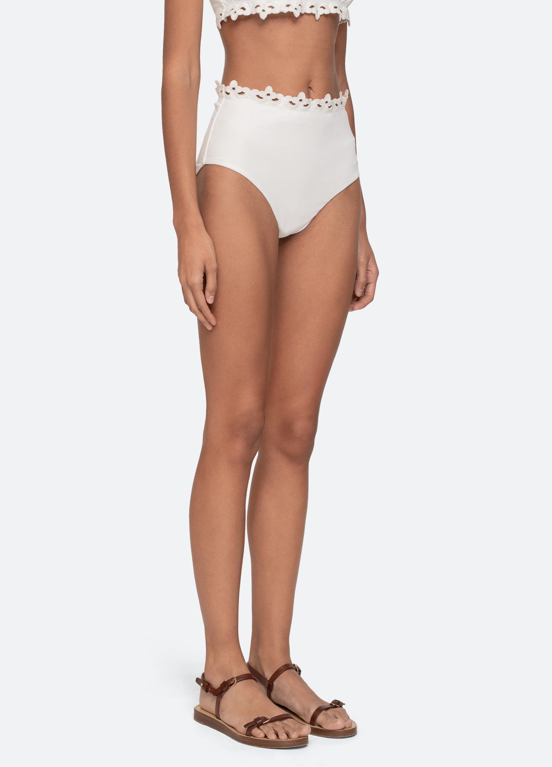 Leila Bikini Bottom White / Sea New York