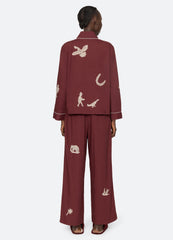 Mika PJ Set Burgundy / Sea New York