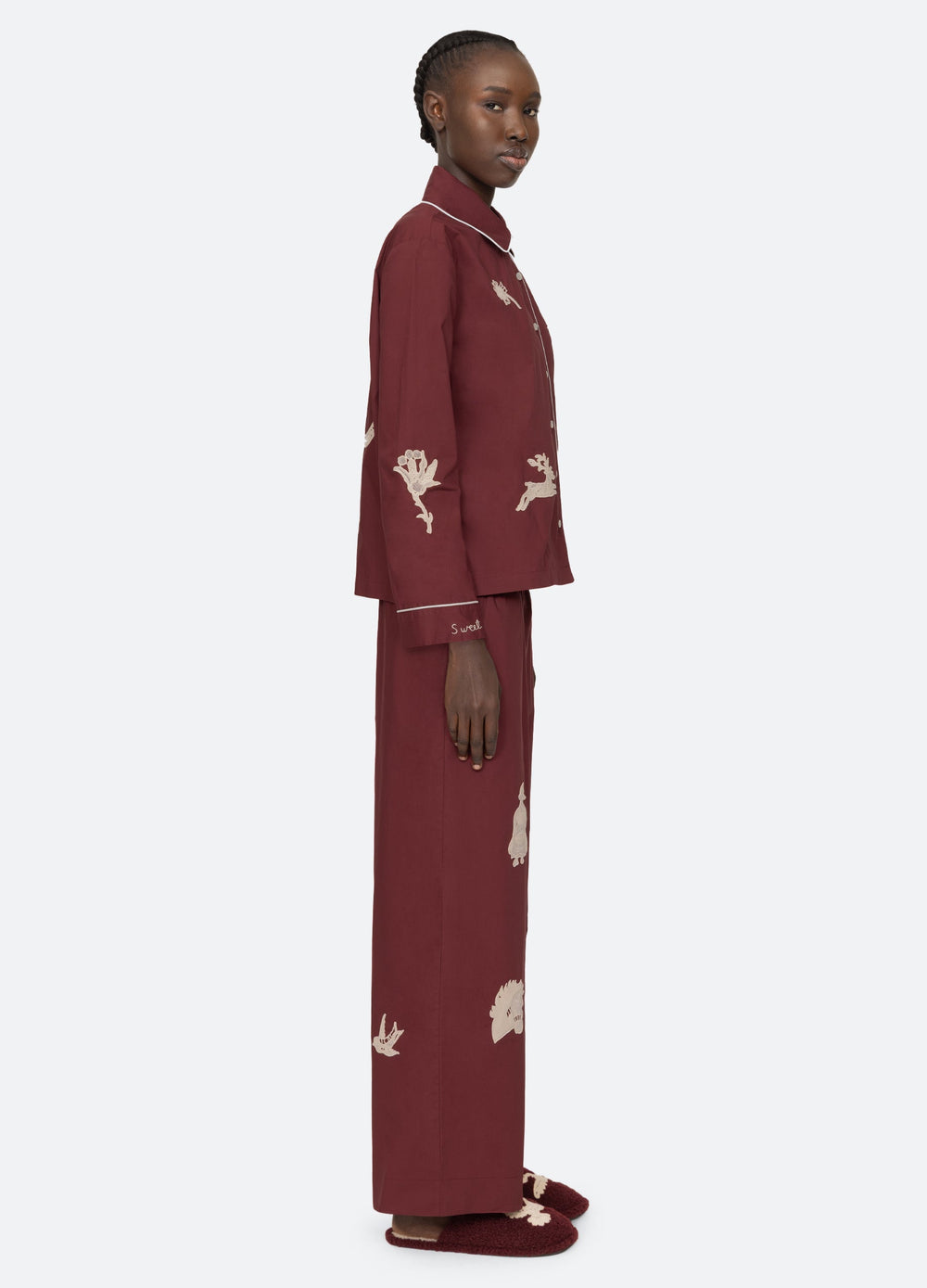 Mika PJ Set Burgundy / Sea New York