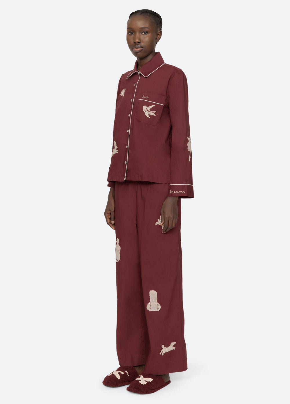 Mika PJ Set Burgundy / Sea New York