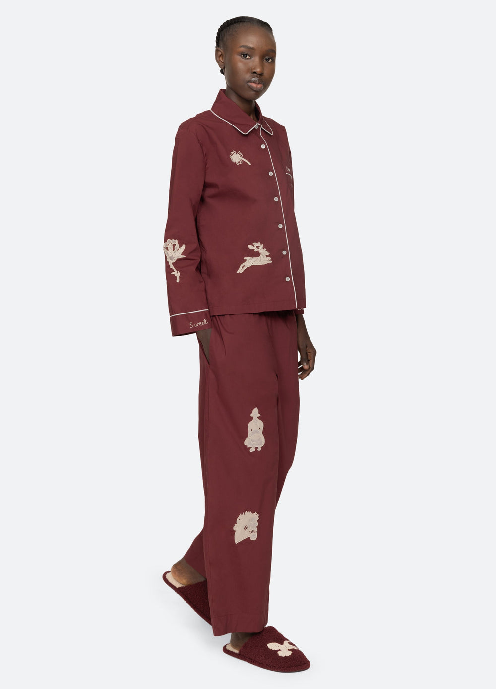 Mika PJ Set Burgundy / Sea New York