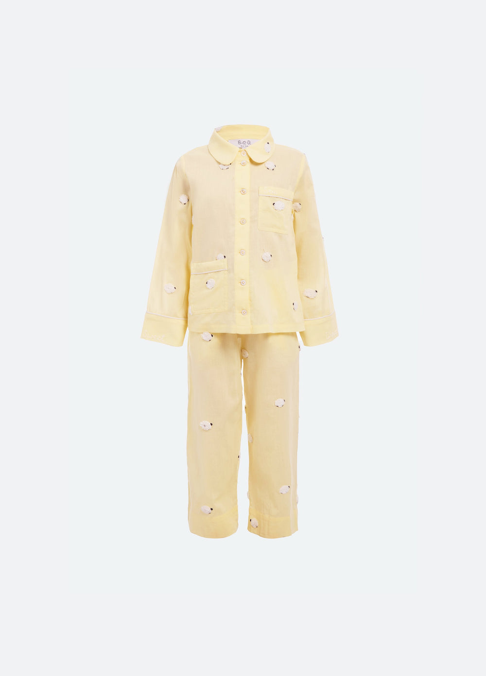 Sheep Kids PJ Set Yellow / Sea New York Sale