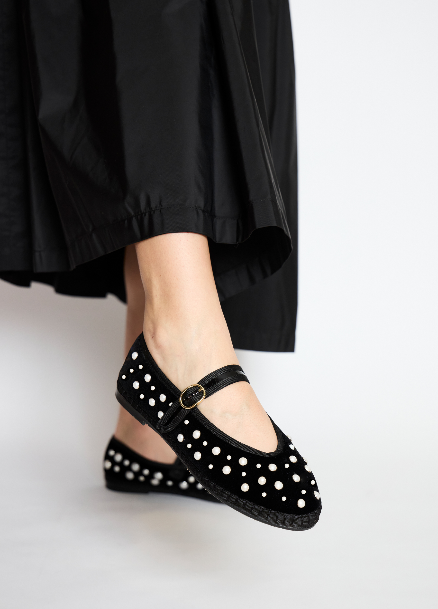 Pearl Mary Jane Flats Black / Sea New York Near me