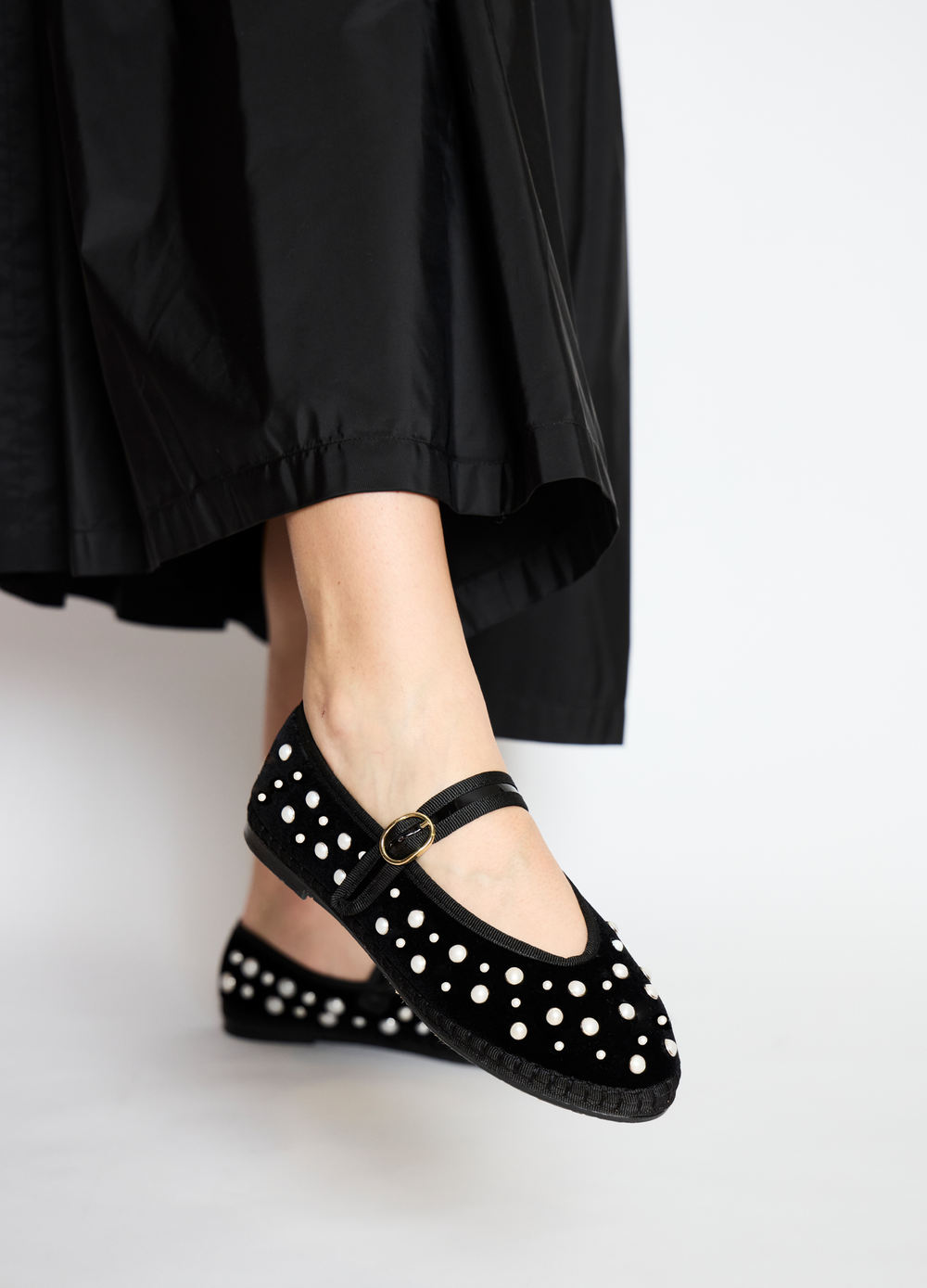Pearl Mary Jane Flats Black / Sea New York Near me