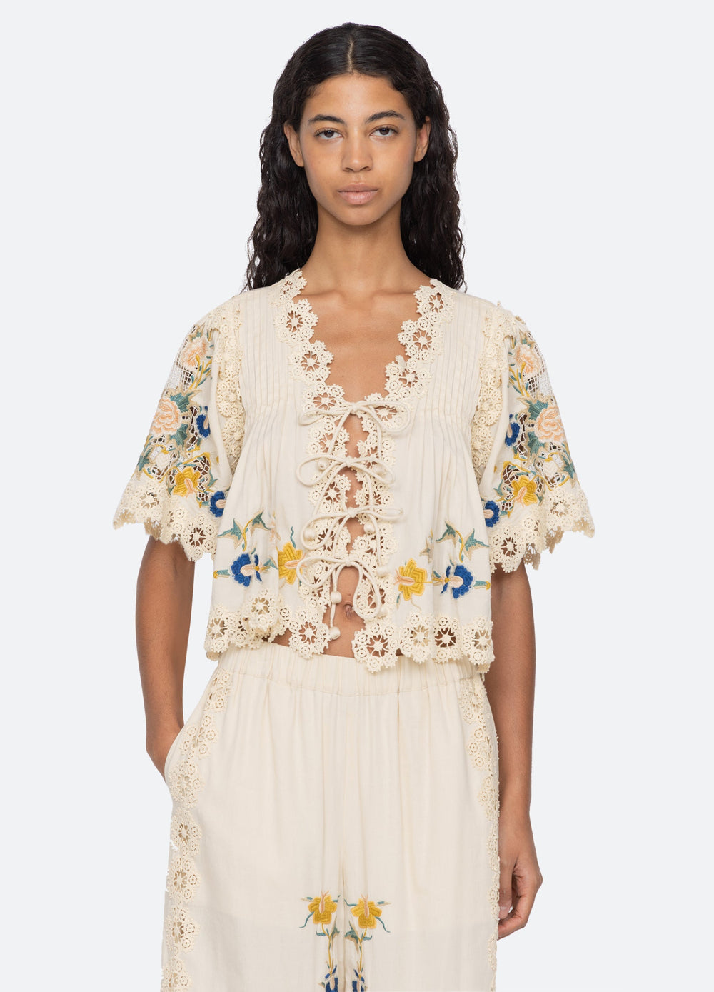 Adonna S/S Top Cream / Sea New York Sale