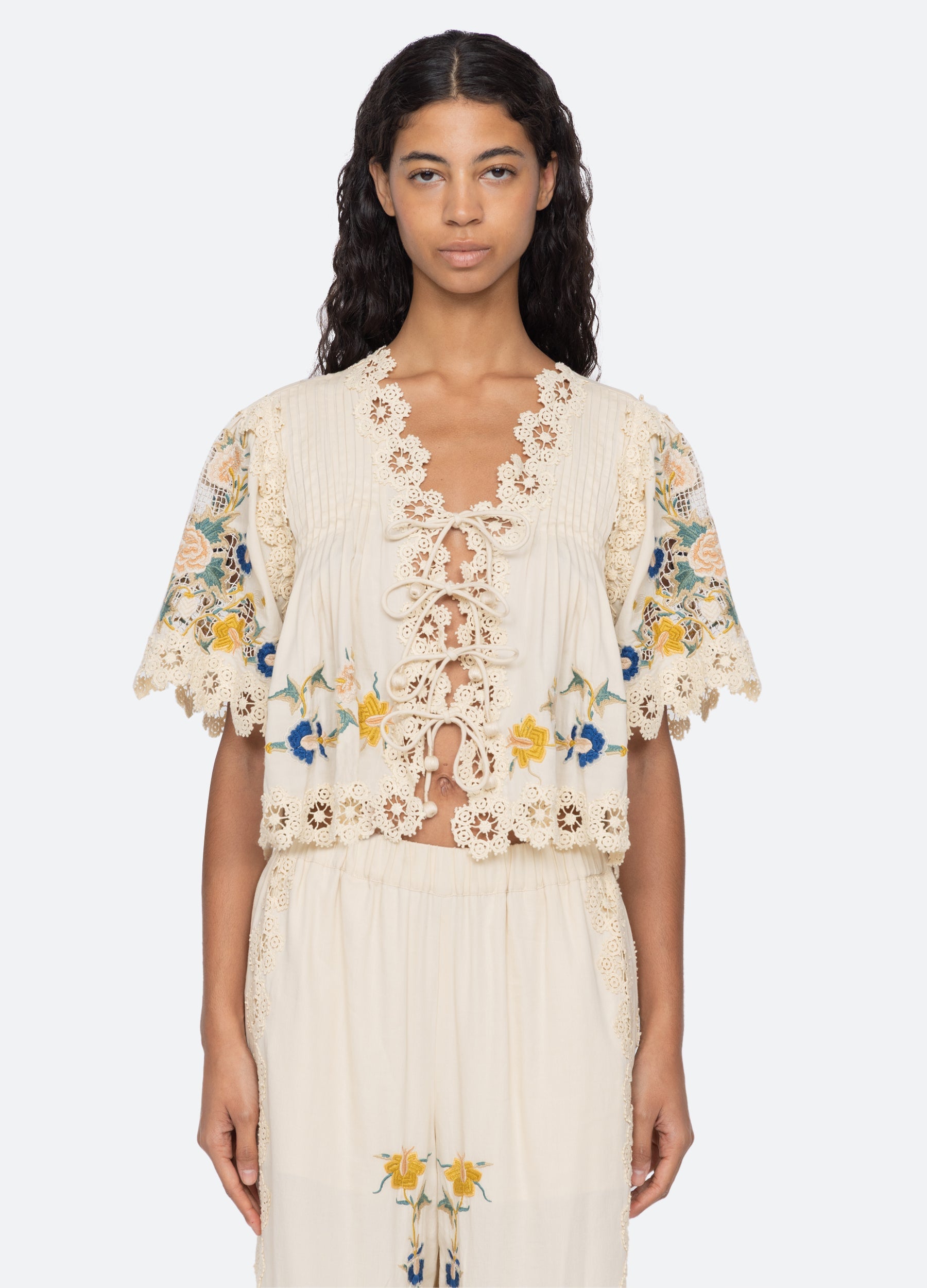 Adonna S/S Top Cream / Sea New York Sale